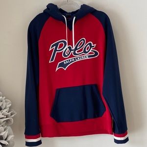 Red and Blue Polo hoodie | L
